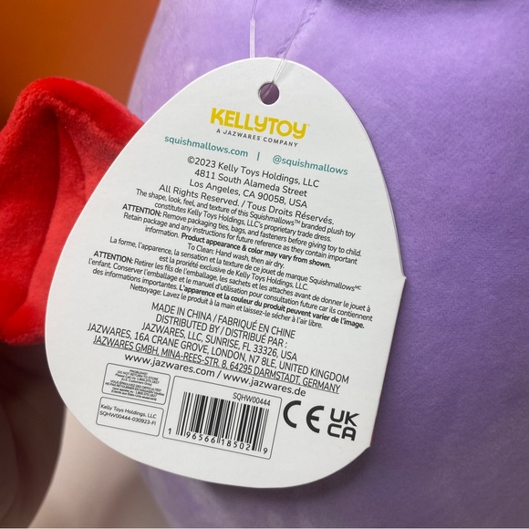 Halloween Squishmallow Alexie the Devil Cow Eating Candy Corn 12” - Picture 7 of 10